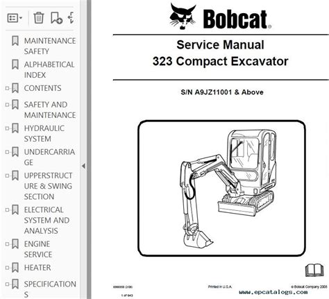 bobcat 323 mini excavator parts manual for sale|bobcat 323 parts diagram.